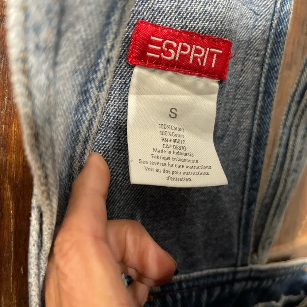 Vintage Esprit Hand-Painted Denim Overalls | 90s Graffiti Art Jeans | Size S - Picture 6 of 8